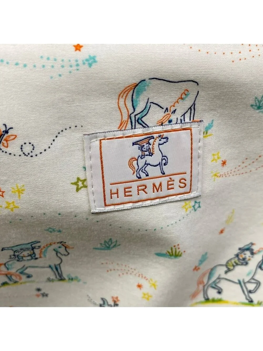 Hermes Tote Cabriole Ivory Dark Navy Mother's
